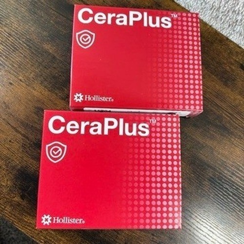 Ostomy Skin Barrier Hollister CeraPlus 11204 2-Piece Tape Border 2 Boxes 10ct