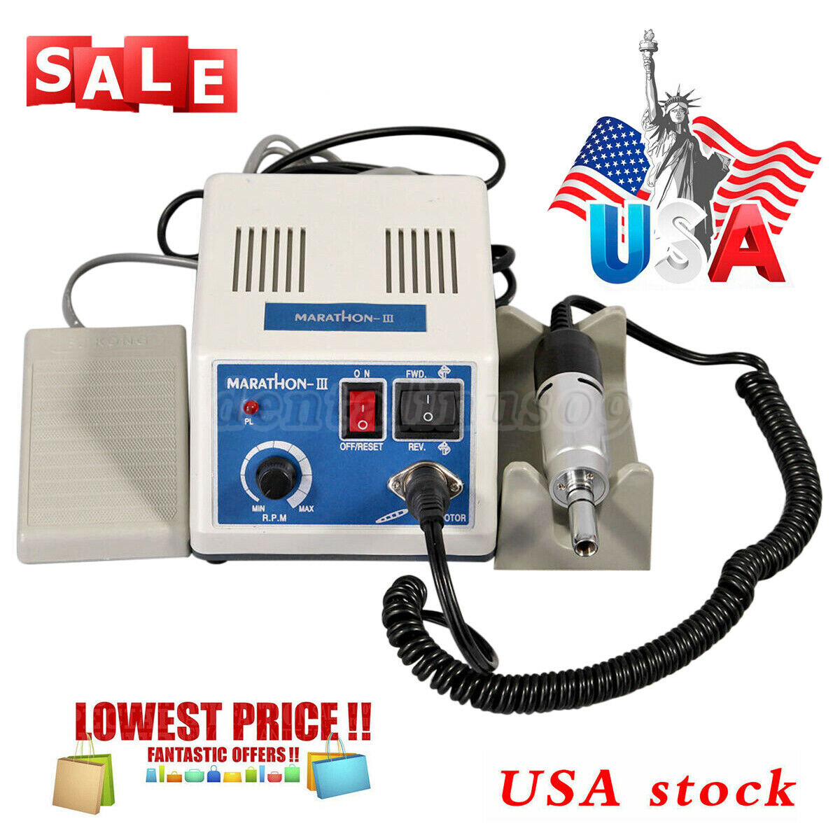 Dental Lab Marathon Electric Micromotor Polishing N3 + 35K RPM Motor Handpiece