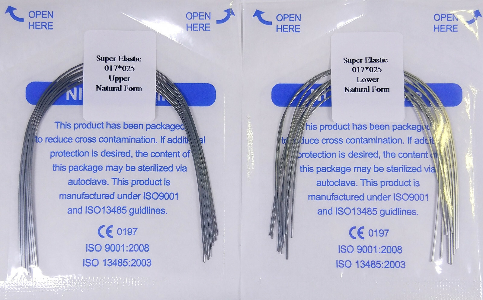 200Pcs Dental Orthodontic Arch Wire Rectangular Super Elastic Niti Natural Ovoid