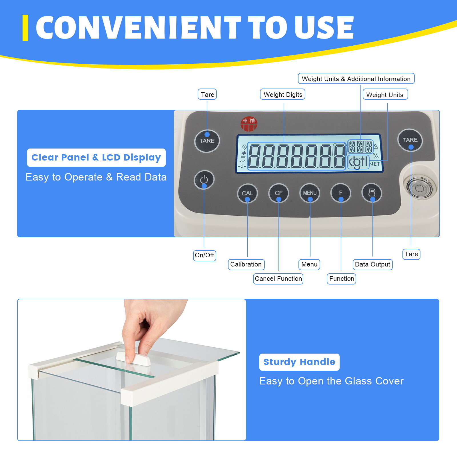 Lab Electronic Analytical Balance Digital Precision Scale 120×0.0001g 110V AC