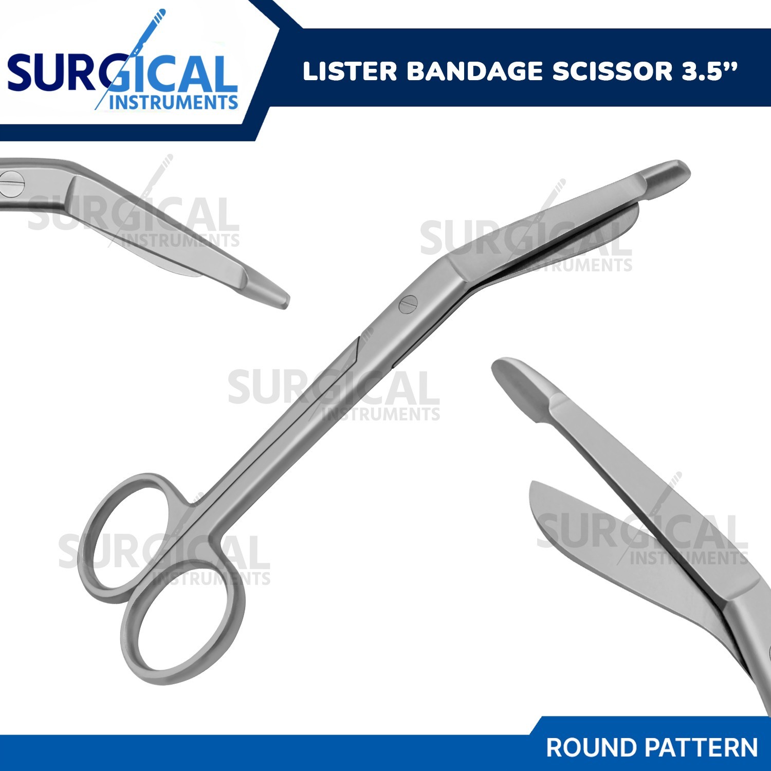Lister Bandage Scissors Surgical Medical Instruments Round Pattern German Grade