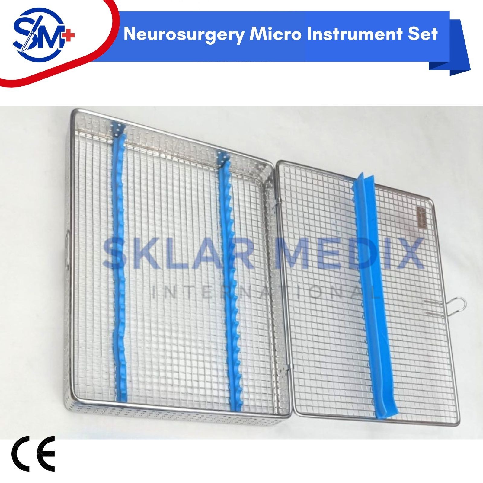 Micro Surgery Instrument Set Neurosurgical Titanium Coated Instrument + Mesh Box