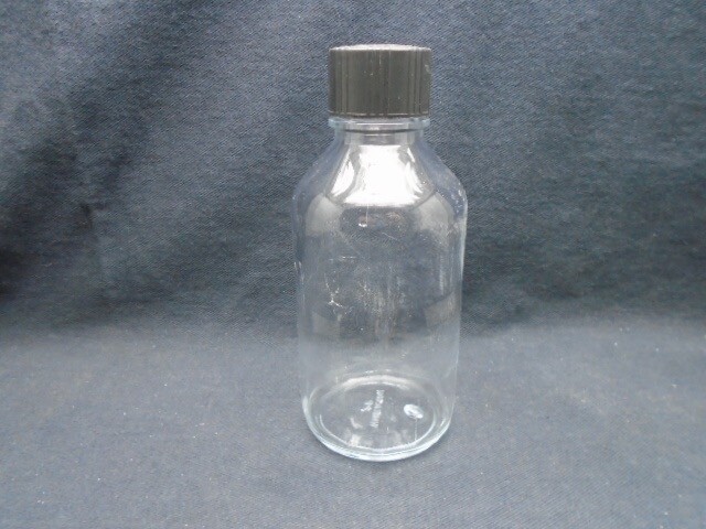 WHEATON Glass 250mL Round Media Storage Bottle w/ Screw Cap 219497