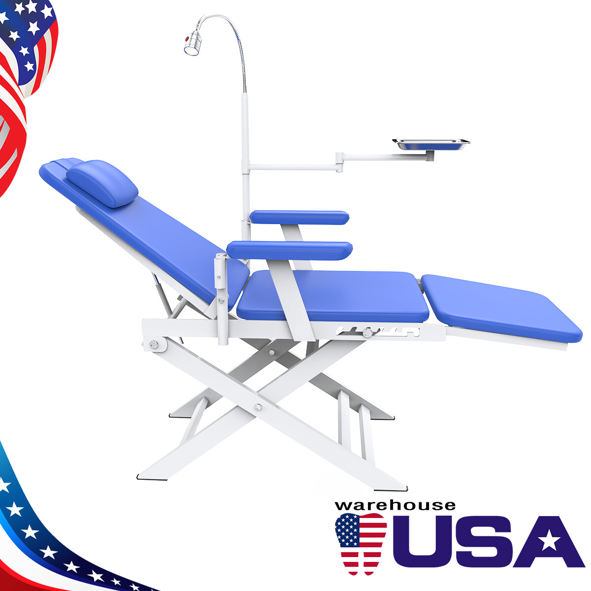 US Dental Portable Folding Chair Hard Leather /Medical Doctor’s Stool PU Leather