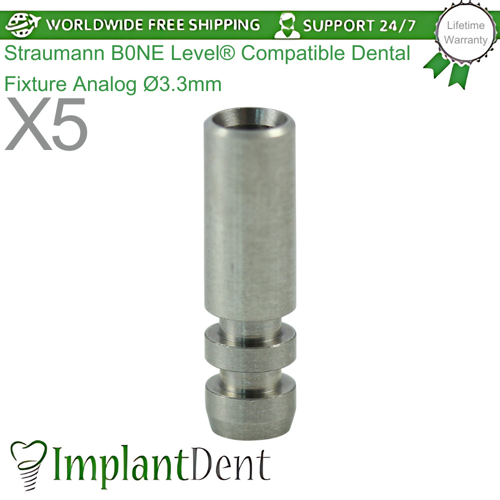 5x Straumann B0NE Level® Compatible Dental Fixture Analog Ø3.3mm NC Dental Tool