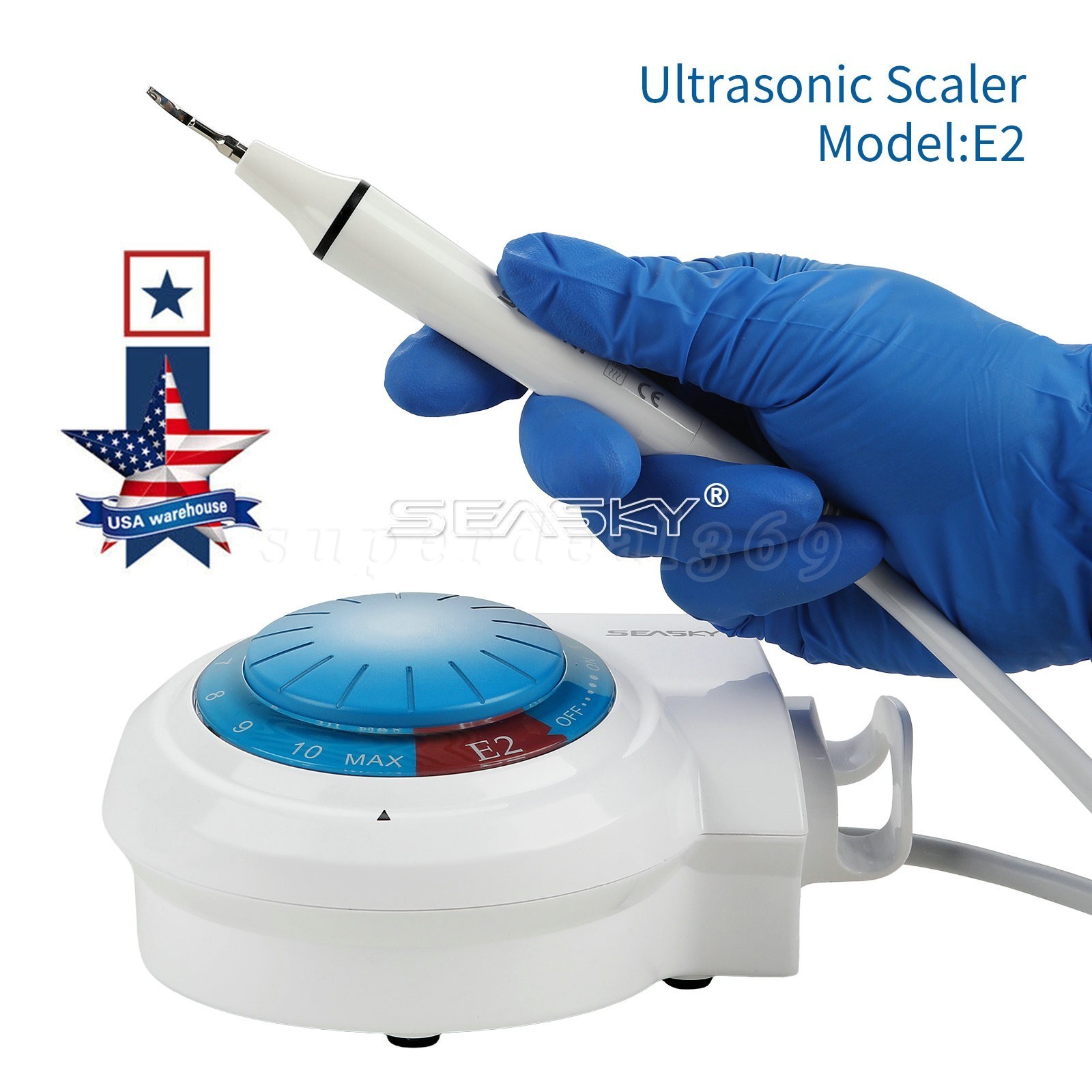 Dental Ultrasonic Piezo Scaler Teeth Cleaner fit with EMS Handpiece Tips E2 FDA