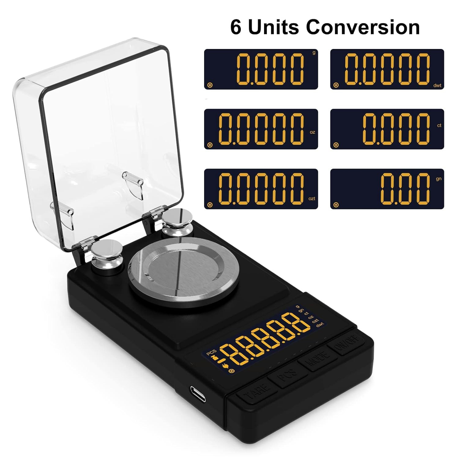 Digital Milligram Scale 50G/0.001G, Compact Mg Scale with 20G Calibration