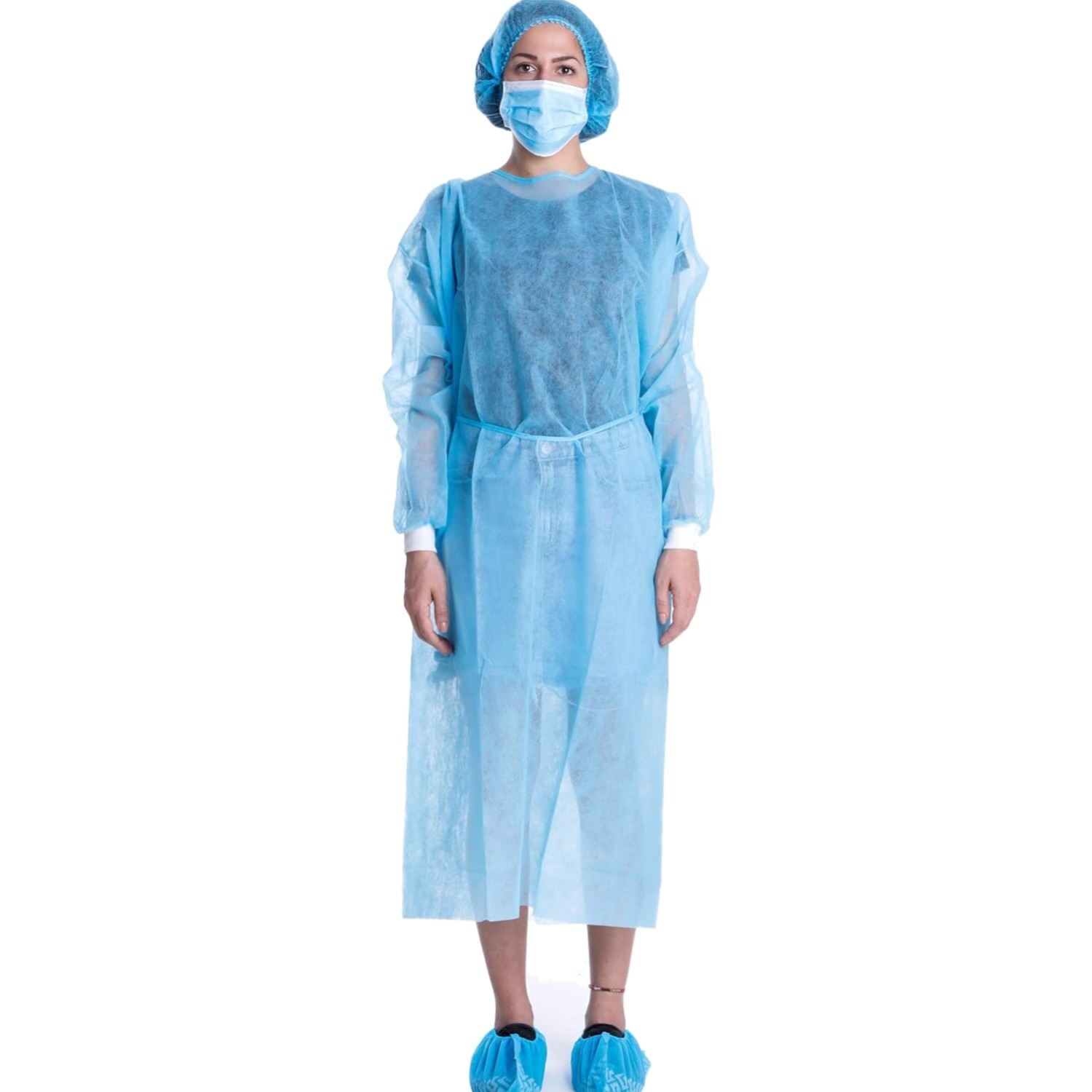 Universal Size Disposable Isolation Gowns – Comfortable Long Sleeve Protection