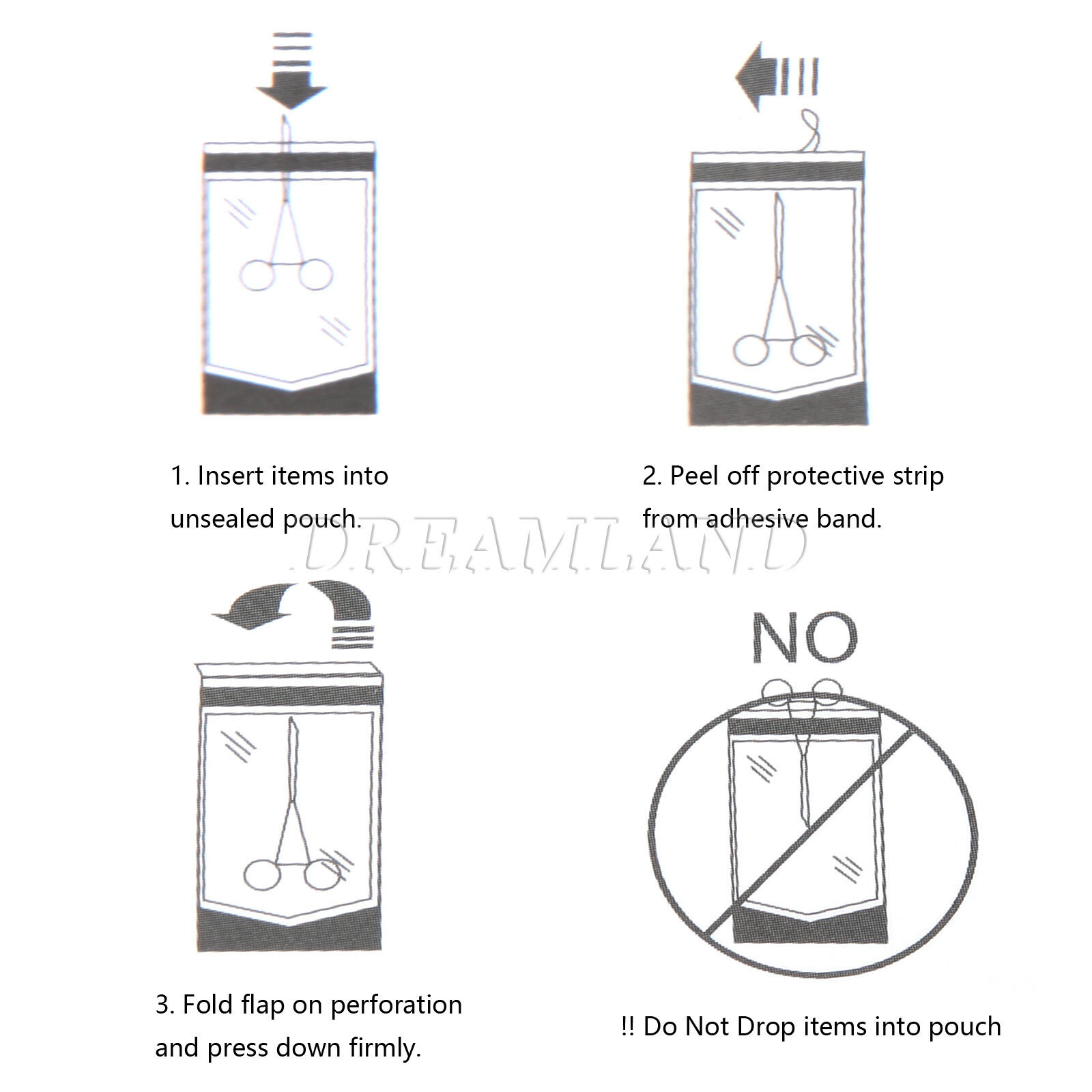 3.5″x10″ Self-Sealing Sterilization Pouches for Autoclave (Choose Quantity)