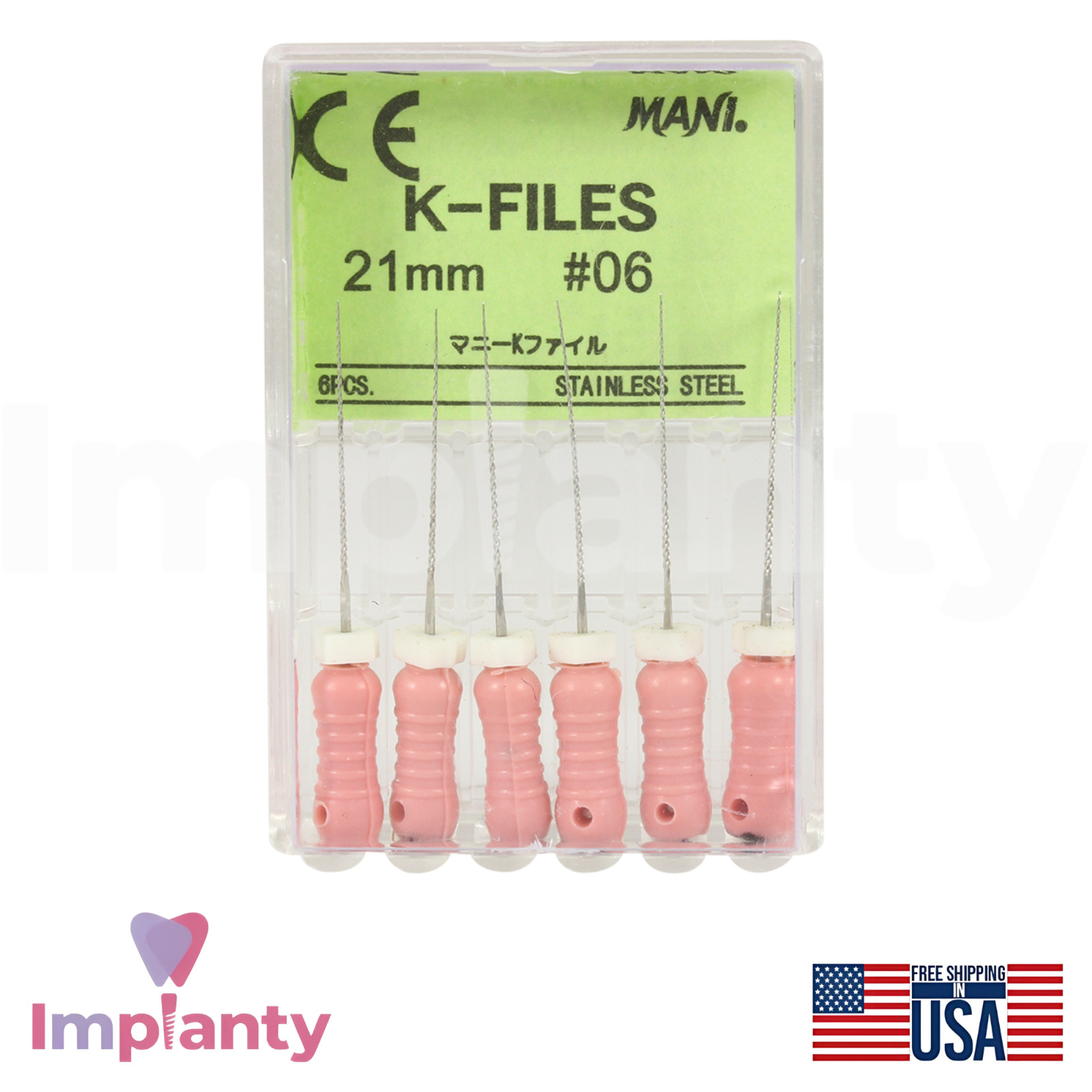 Mani K R00T CanaI Hand Files 21mm Stainless Steel For Enlargement & Expansion