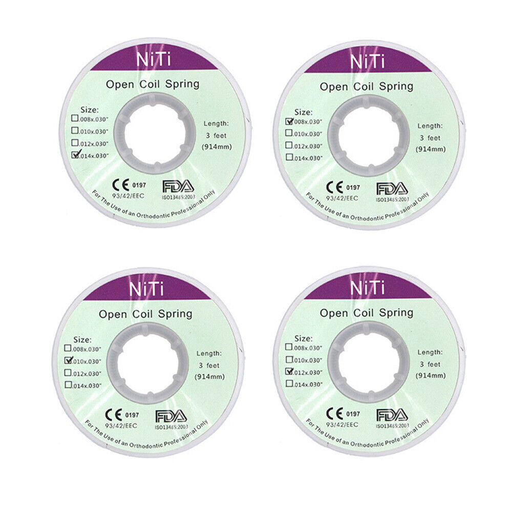Dental Orthodontic Niti Open Coil Spring 3 Feet Dia.008/010/012/014 Inch 914 mm