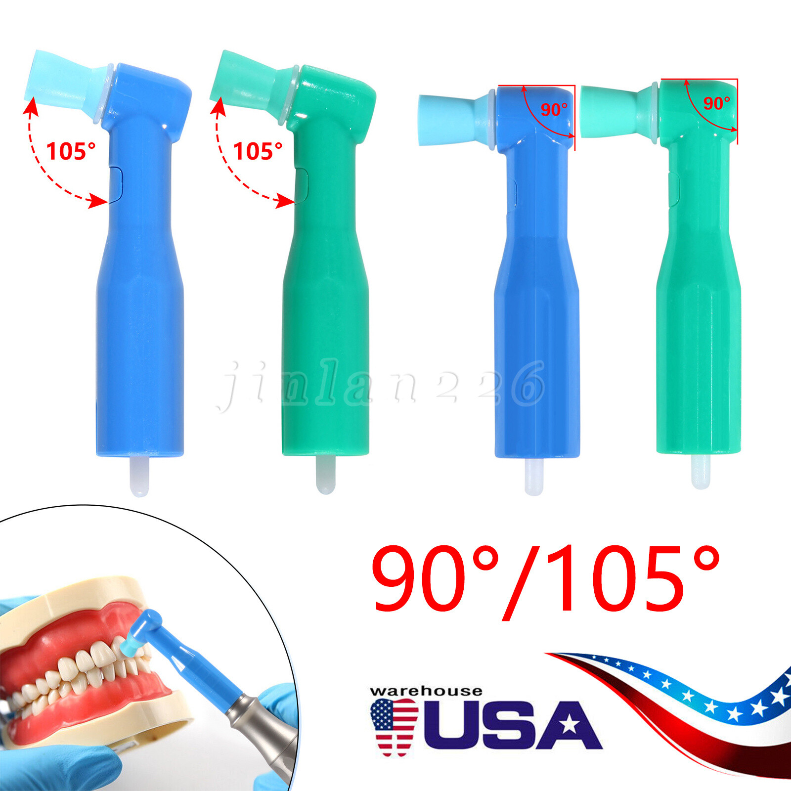 100 Prophy Angles 360° Swivel for Dental Cordless Hygiene Prophy Handpiece