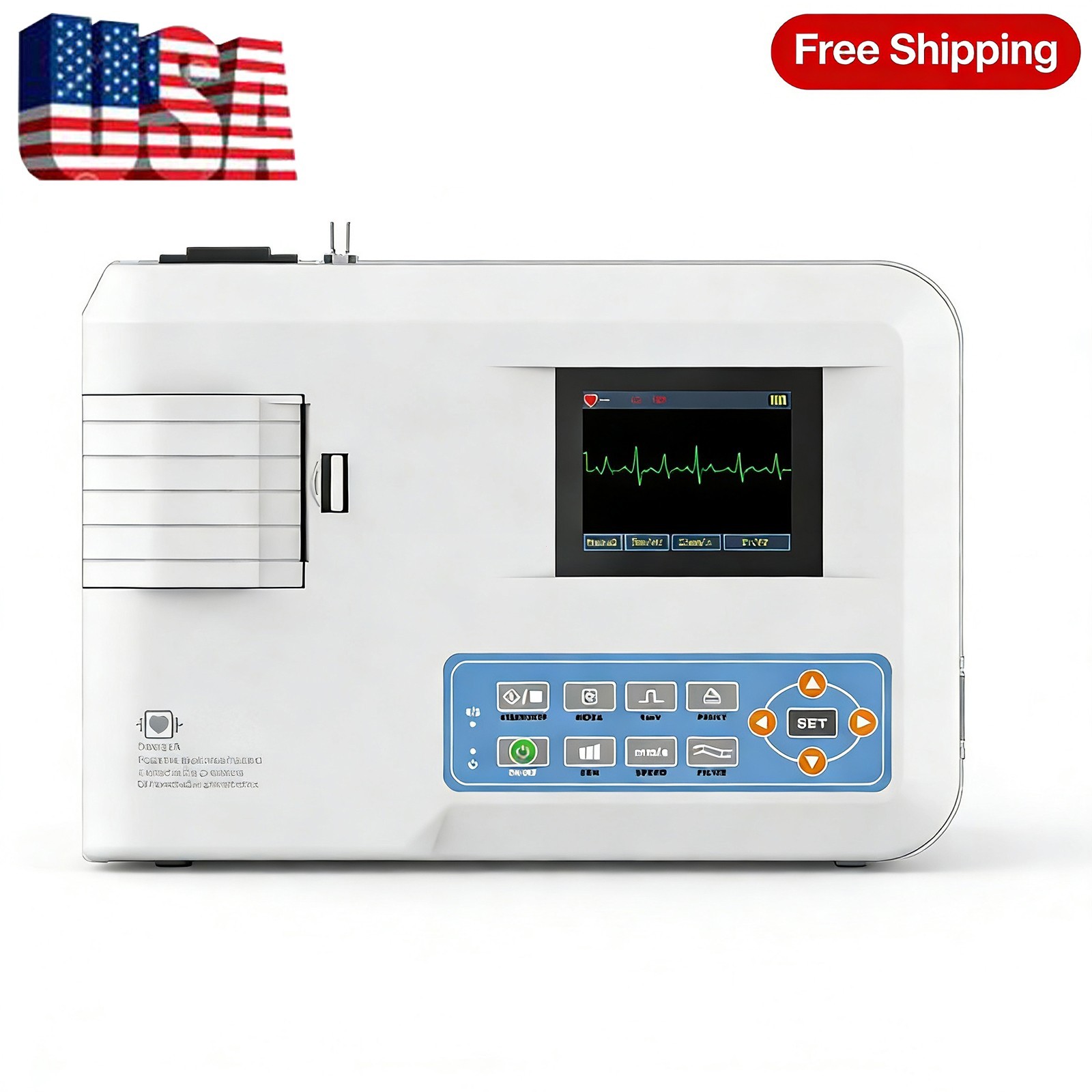 ECG100G 1-Ch 12-Lead Digital EKG Machine – Electrocardiograph for Clinic