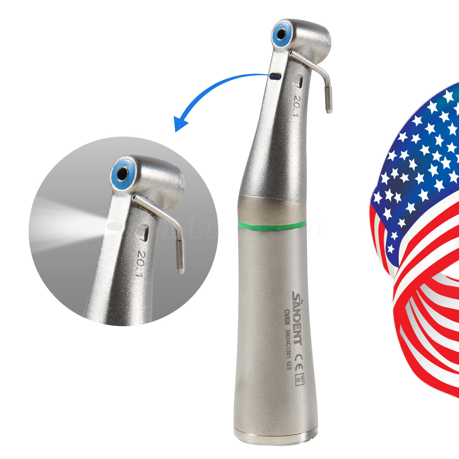 Dental Implant 20:1 Detachable LED Handpiece Light outer irrigation Torque 80Ncm