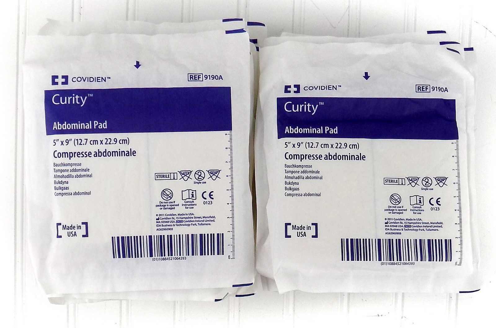 Curity Abdominal Pads ABD Sterile 5″ x 9″ Bandage Pads 9190A Lot of 27 USA