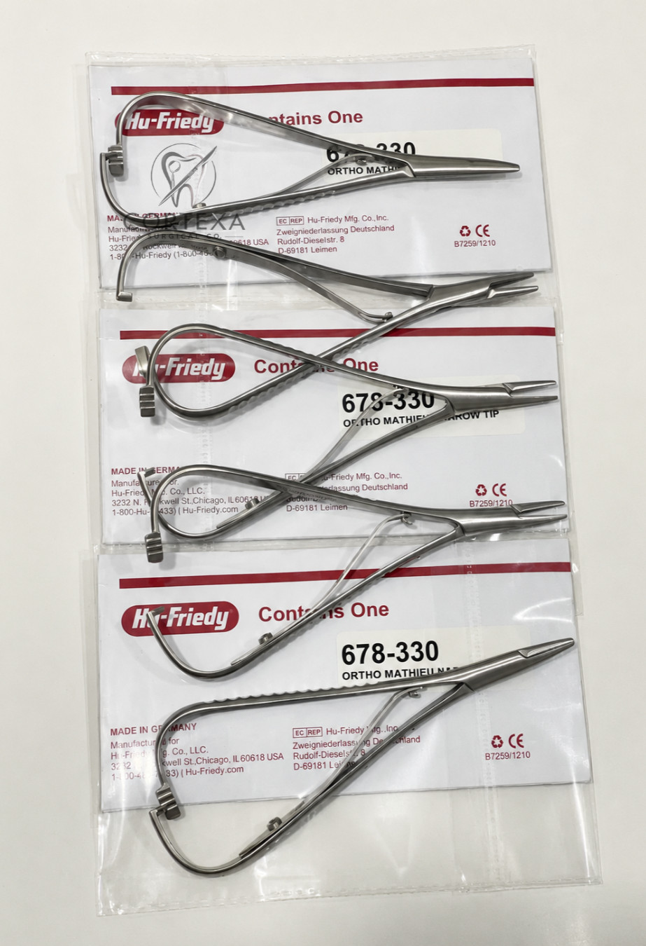 HU FRIEDY Set of 5 Pcs HU FRIEDY Mathieu Narrow Tip Orthodontic Plier 678-330