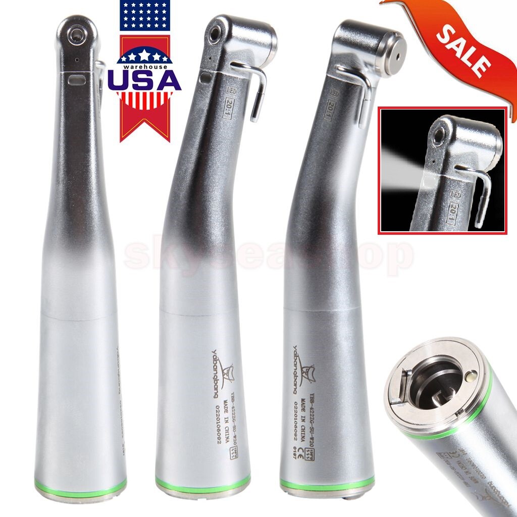 NSK Style Dental Implant Fiber Optic 20:1 Contra Angle low speed Handpiece LED A