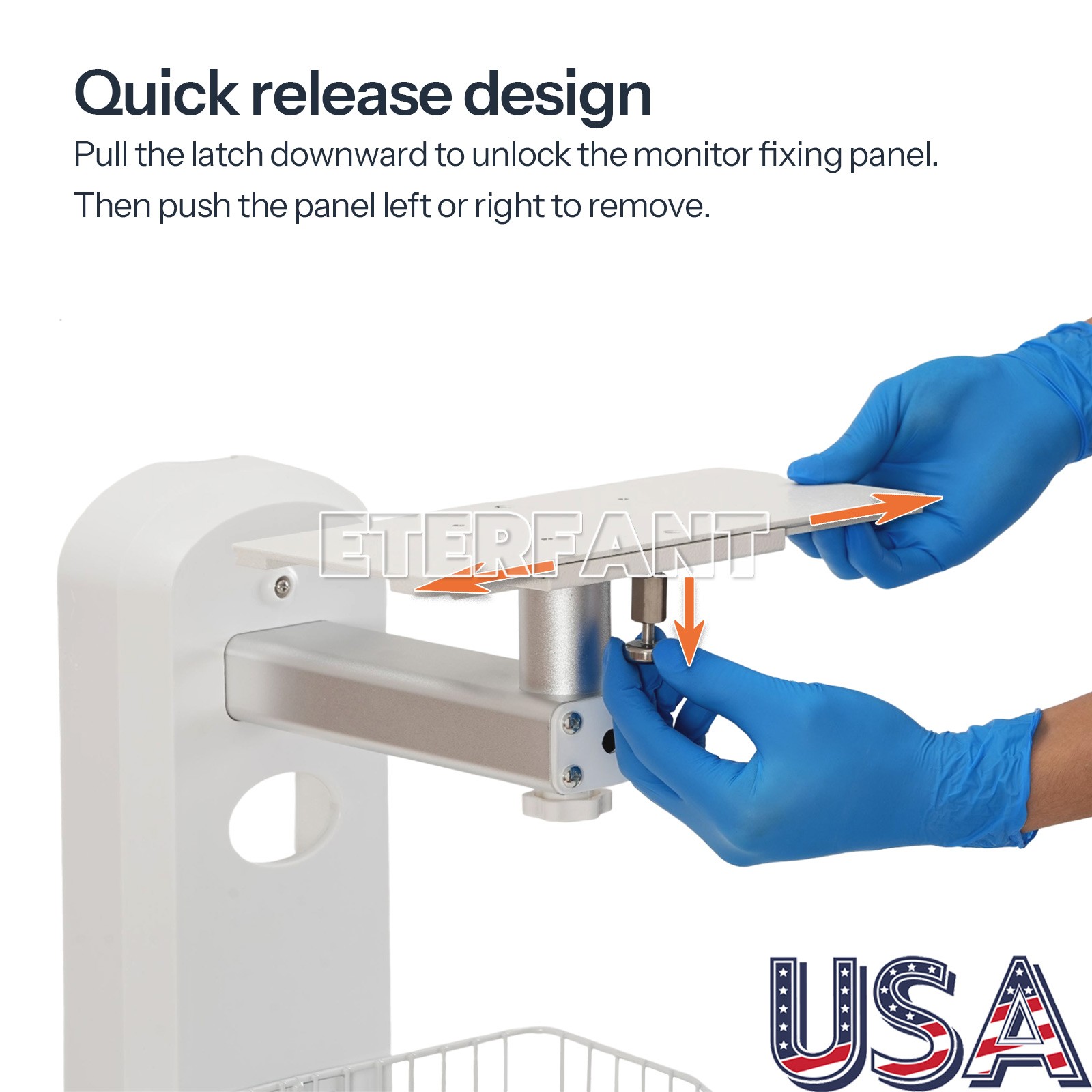 Wall Mount Bracket / Medical Trolley Cart is suitable for ICU Patient Monitor