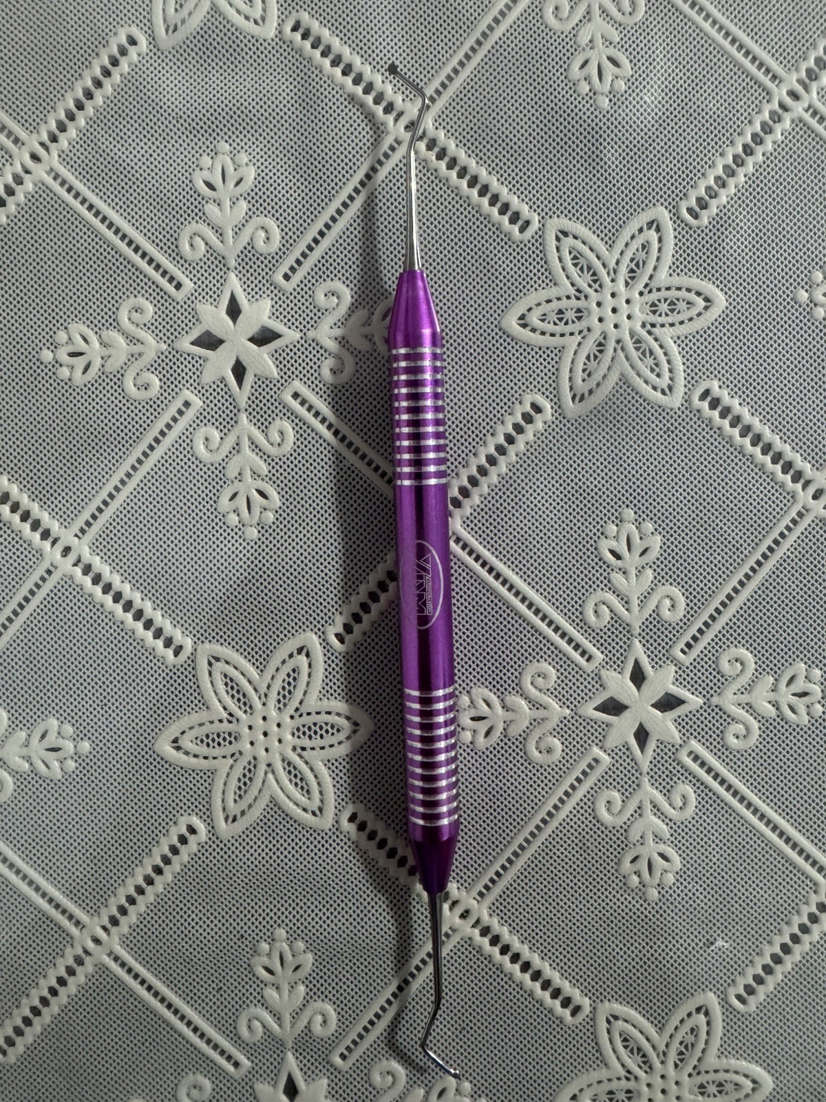 Dental Examination Kit Basic Hygiene TweezerMirror Explorer Cleaning Tool Purple