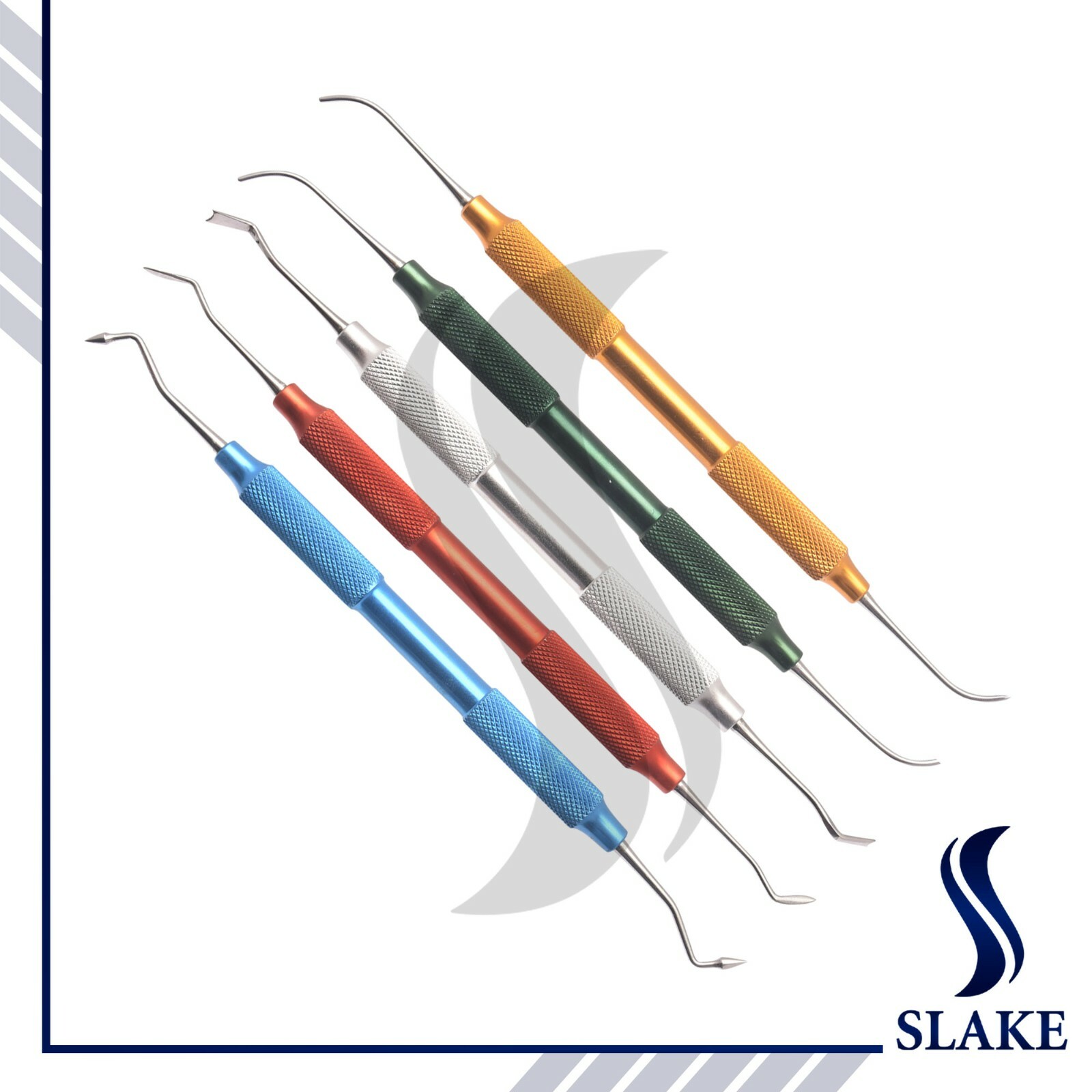 5 PCS PK THOMAS SET WAXING & MODELLING CARVERS RESTORATIVE DENTAL FILLING TOOLS