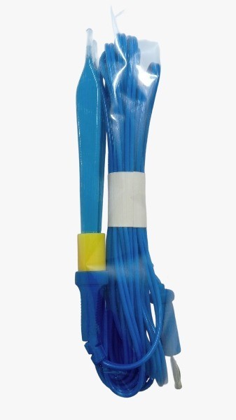Adson Bipolar Forceps Blue Disposable 12cm 0.5mm Tip Electrosurgical Instrument