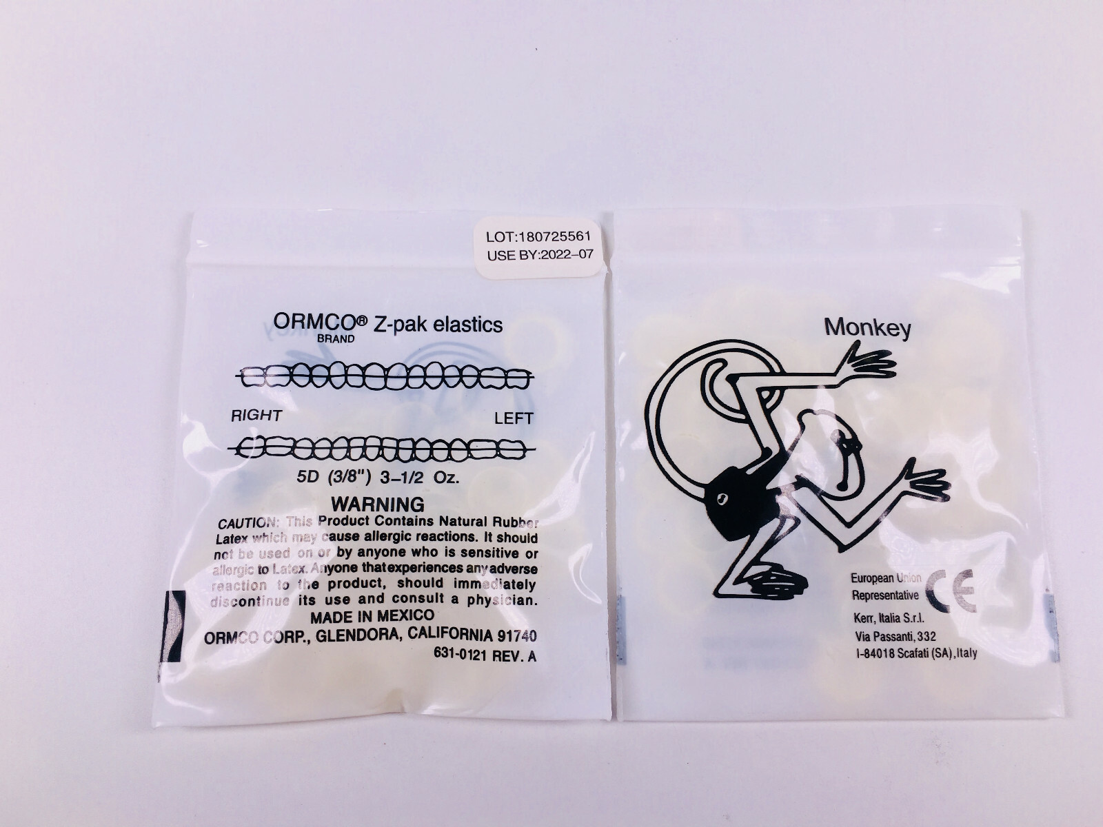 Zoo Pack Dental Orthodontic Elastics Rubber Bands 3.5OZ 1/8 3/16 1/4 5/16 3/8