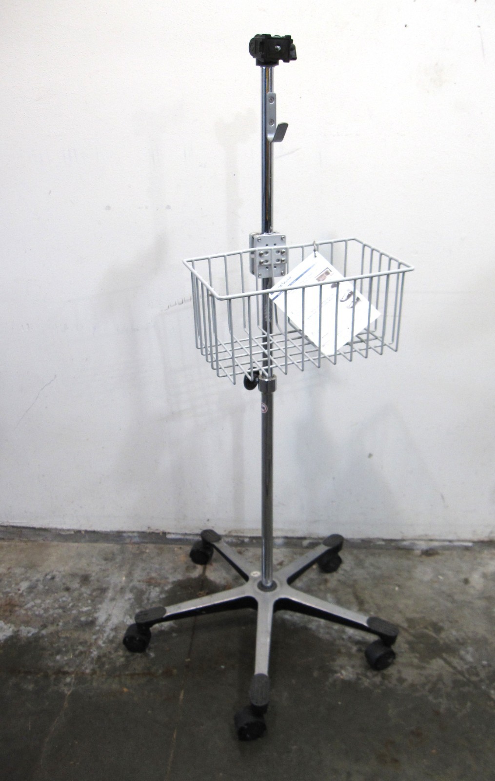 Rolling Cart/Stand with Basket for Verathon GlideScope GVL Video Monitor #003