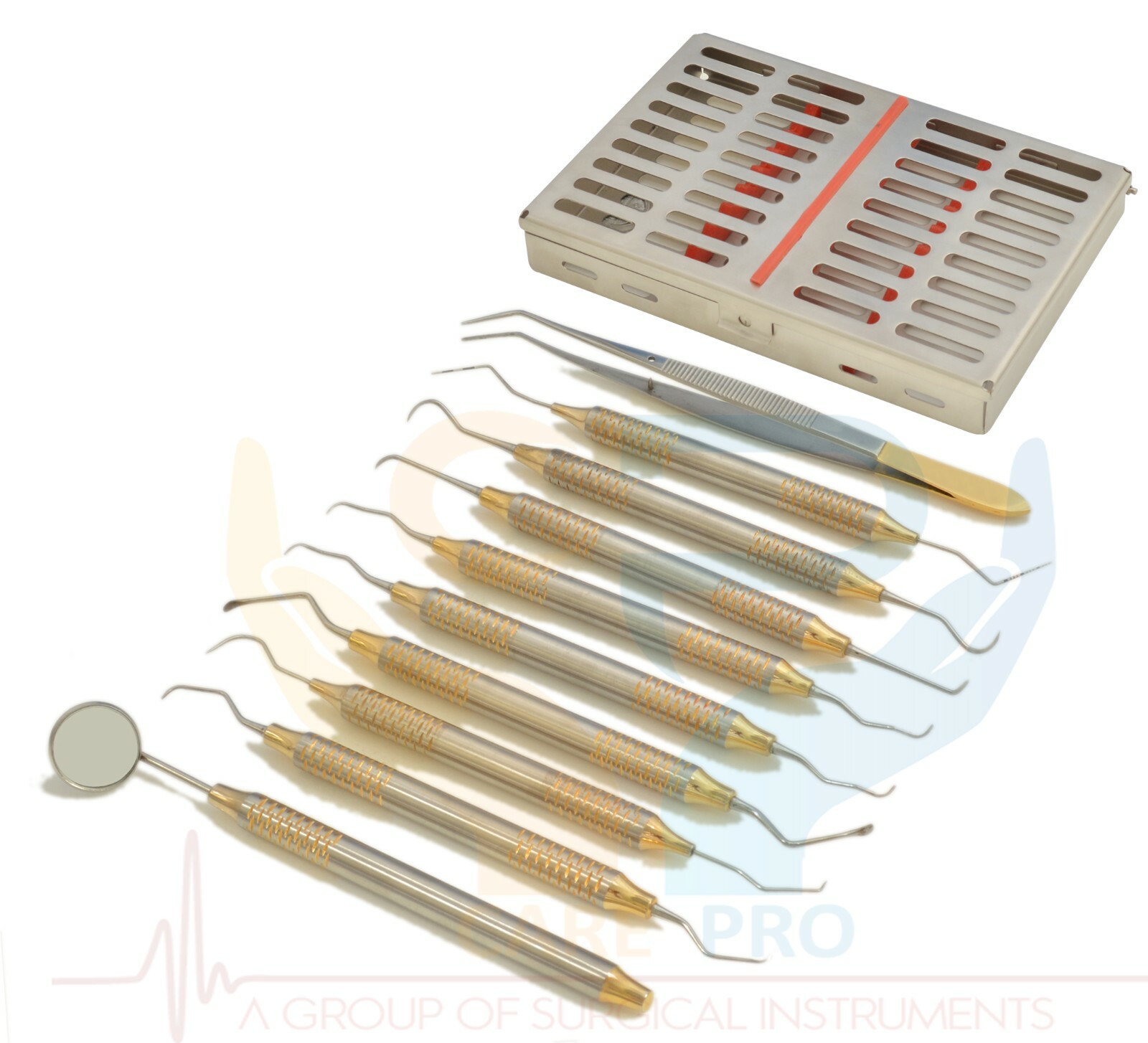 Professional Dental Oral Hygiene Kit 9 Tools Deep Cleaning With Cassette CE
