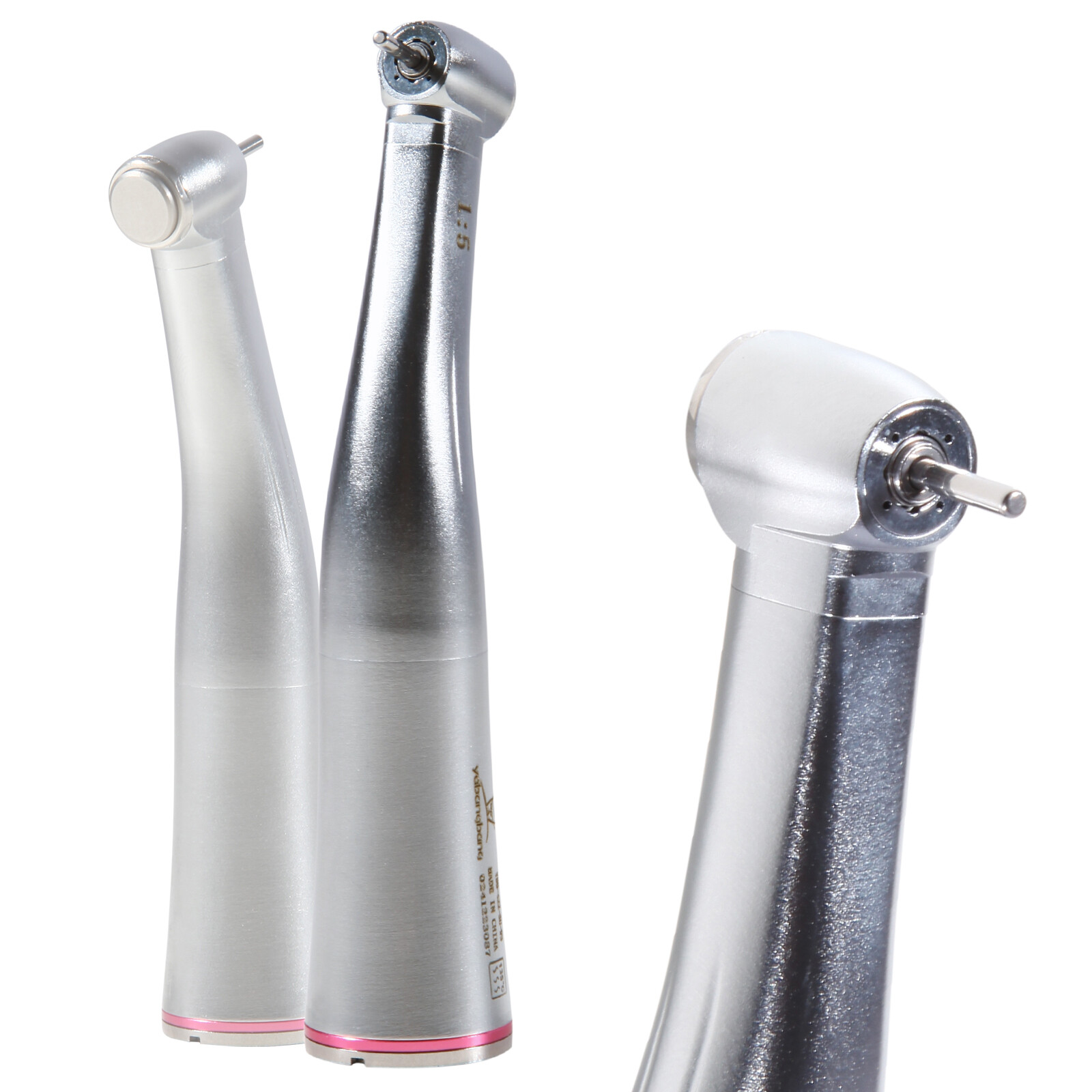Dental 1:5 Increasing Contra Angle Handpiece ceramic bearing 4 inner Spray red