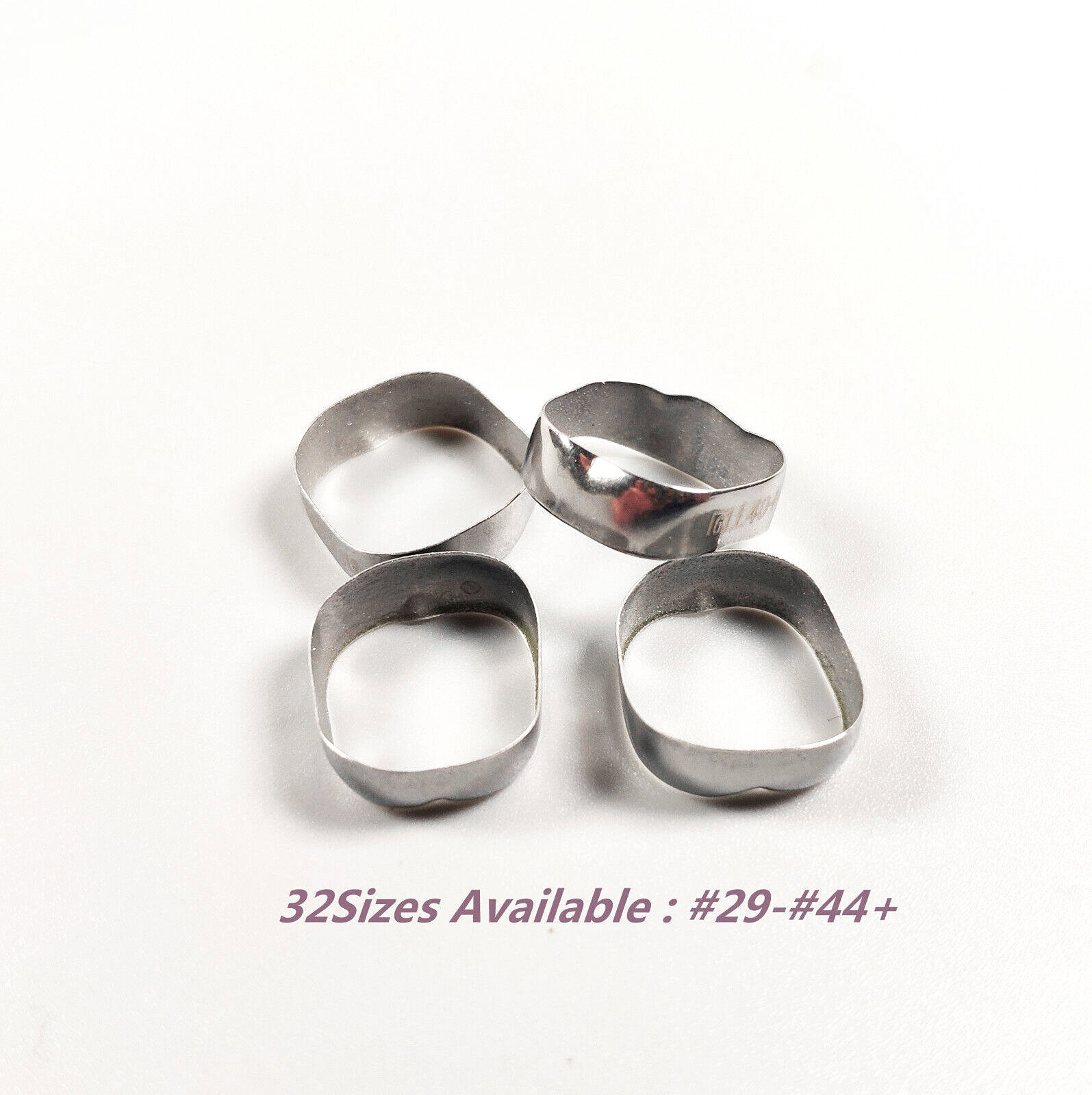 10Kit/40Pcs Dental Orthodontic Plain Molar Bands U1/L1 1st #29-44+ 32Sizes