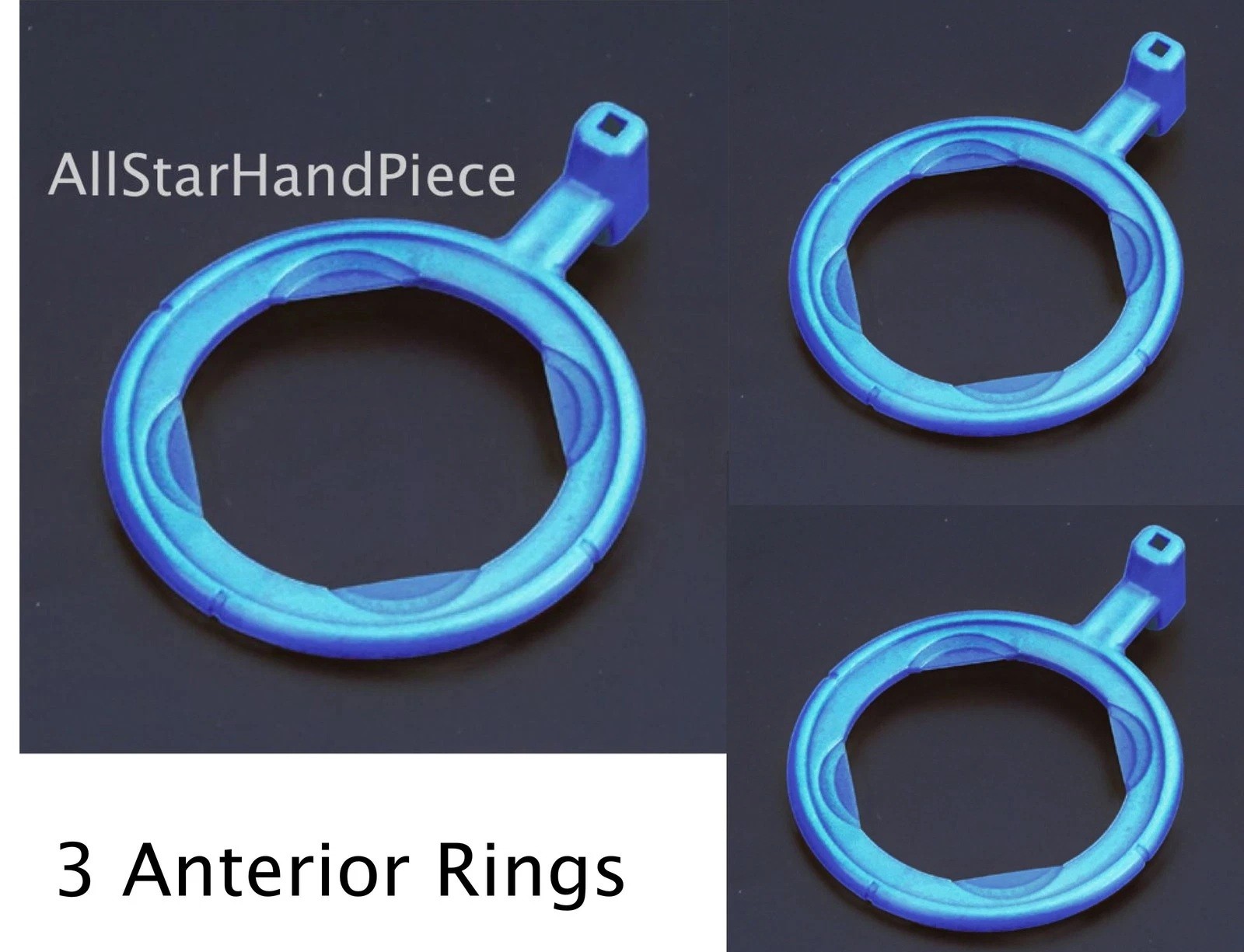 3 Anterior X-ray Aiming Rings Color Coded Rinn XCP Style Blue X-Ray Positioning