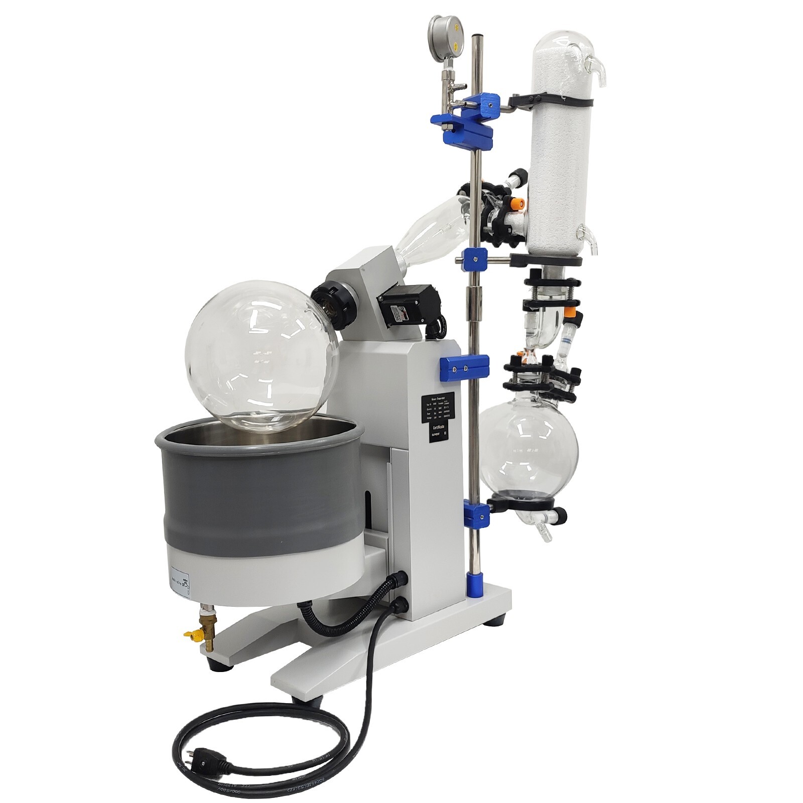 5L Explosion-Proof Rotary Evaporator w/3L Recovery Bottle,110V Lab Rotavapor Bat