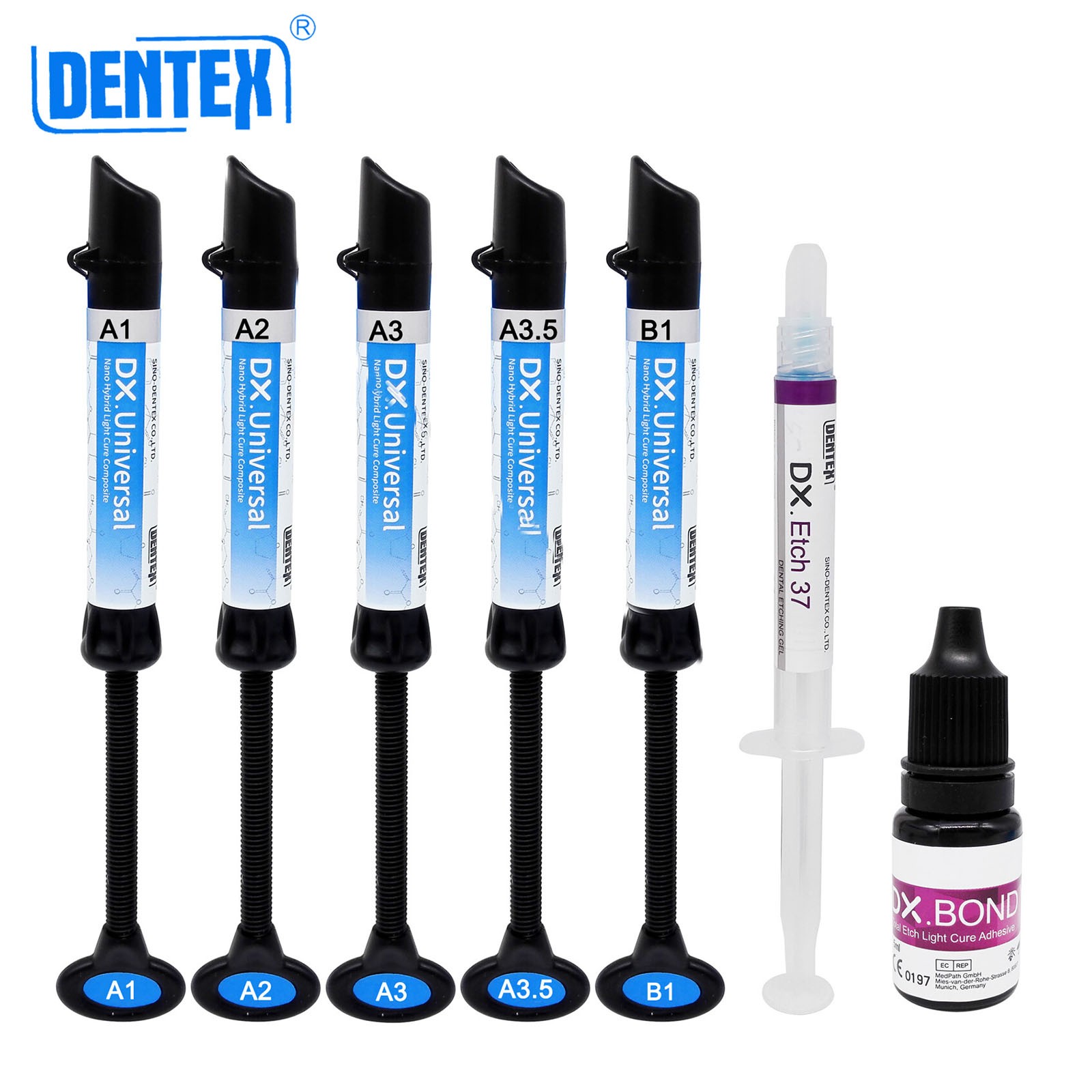 1Set Dental Dentex DX.Universal Light Curing Dental Composite Resin A1-B1