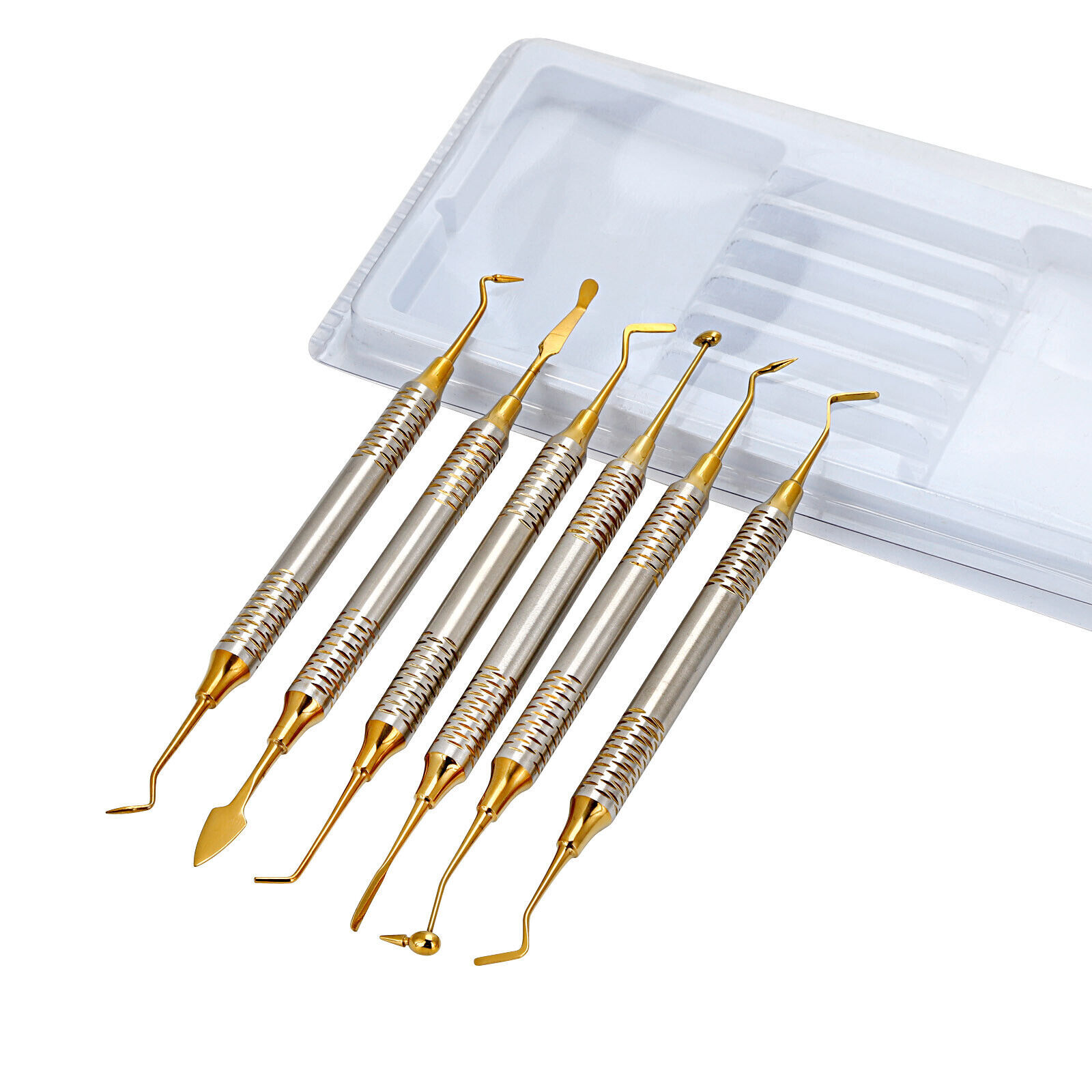 6 Pcs/Set Dental Composite Resin Filling Spatula Repair Restorative Instruments
