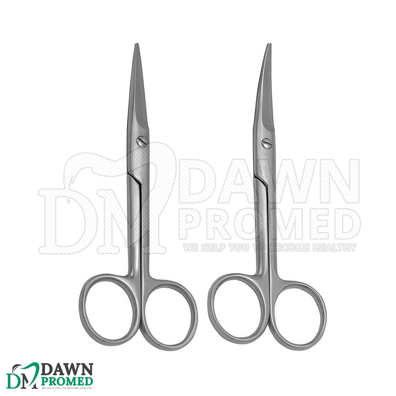 2 Pcs Mayo Scissor Straight & curved Set 6.75″ Surgical Medical Instruments