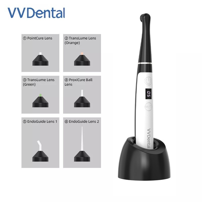 VVDental Wireless LED Curing Light 2500mW/cm² Resin Cure 1S Photopolymerize Lamp