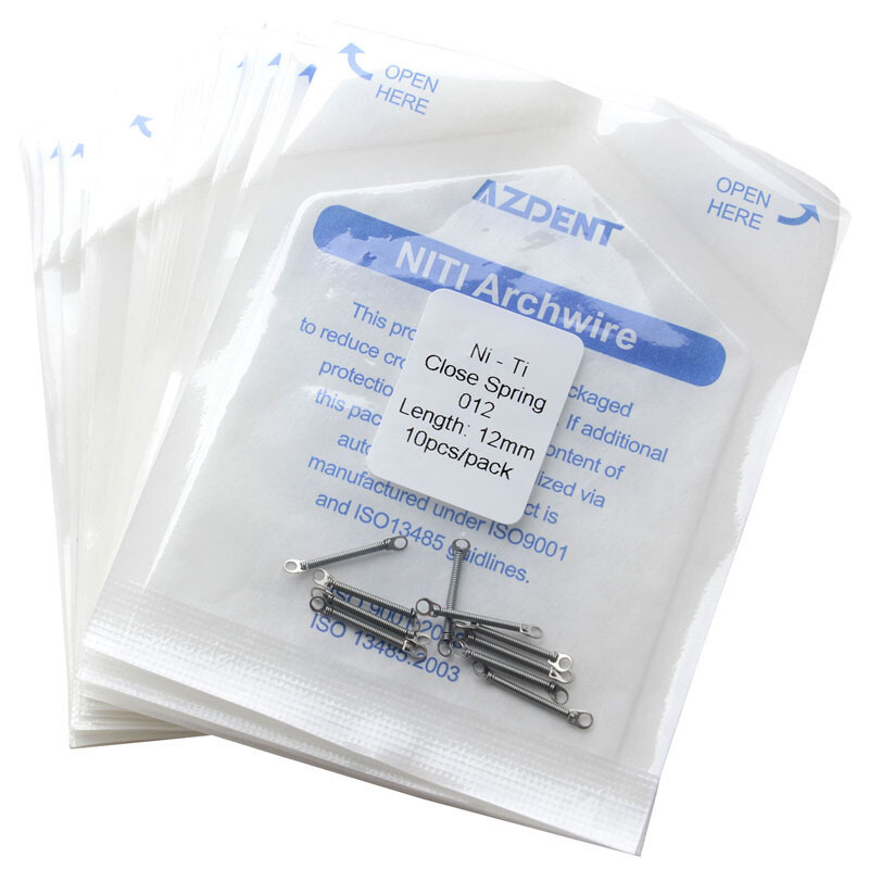 Ortodoncia dental Niti Resorte helicoidal cerrado de alta resistencia 10pcs/Pack