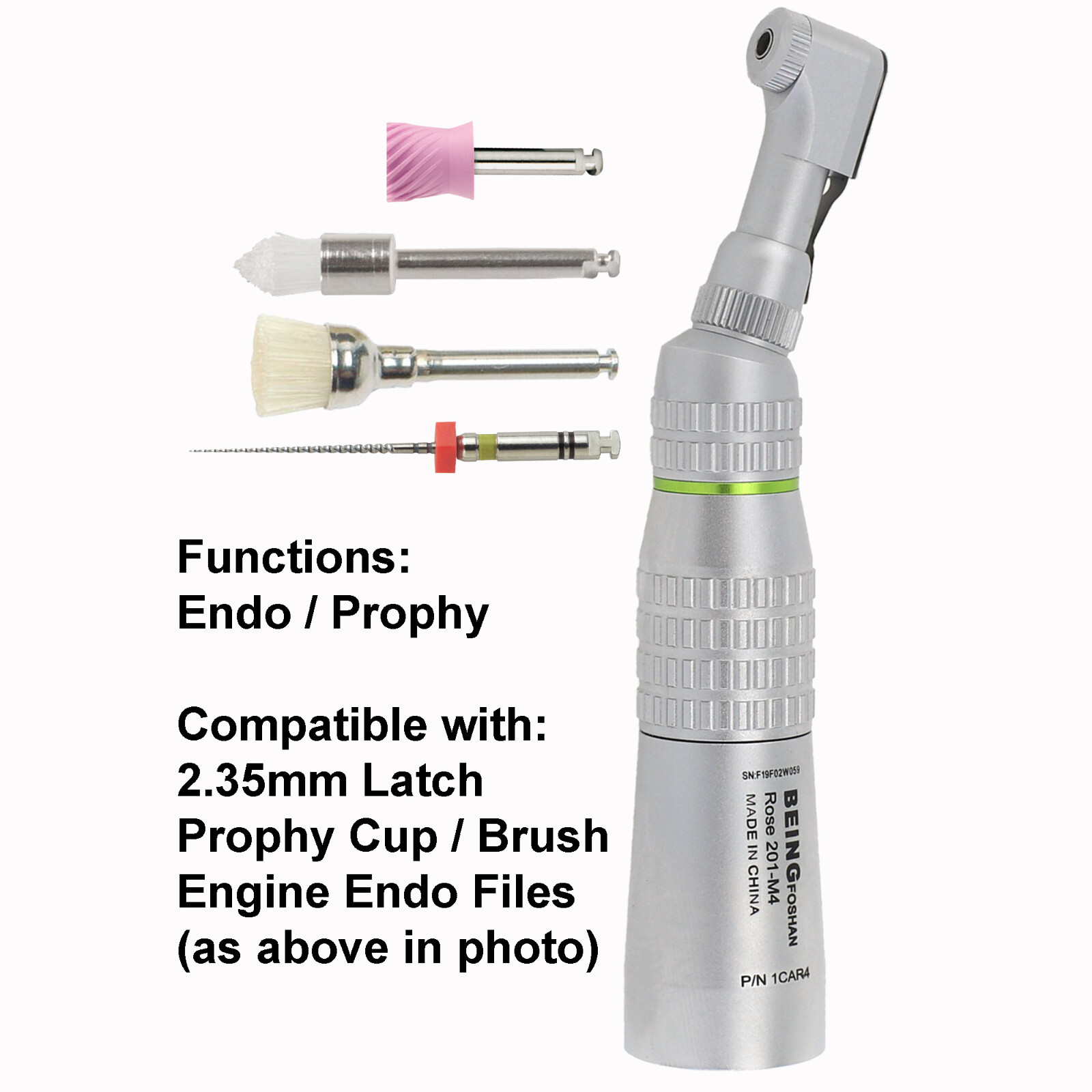 BEING 4:1 Prophy Handpiece Straight Low Speed Dental Contra Angle HP-44M NSK ER4