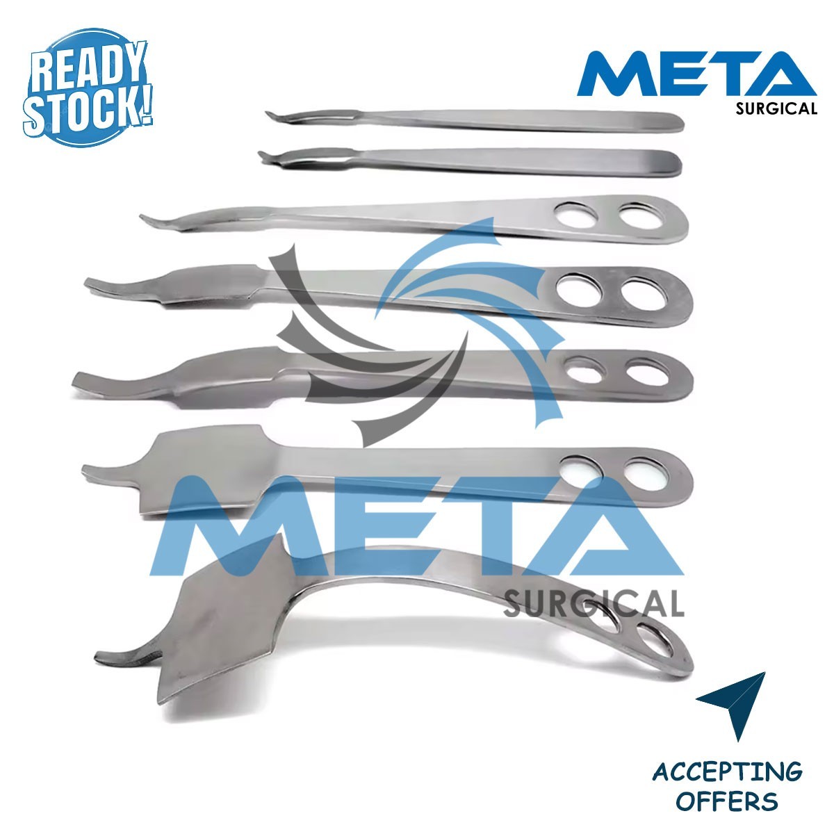 Hohmann Retractor 7 Pcs Surgical Orthopedic Instruments Set