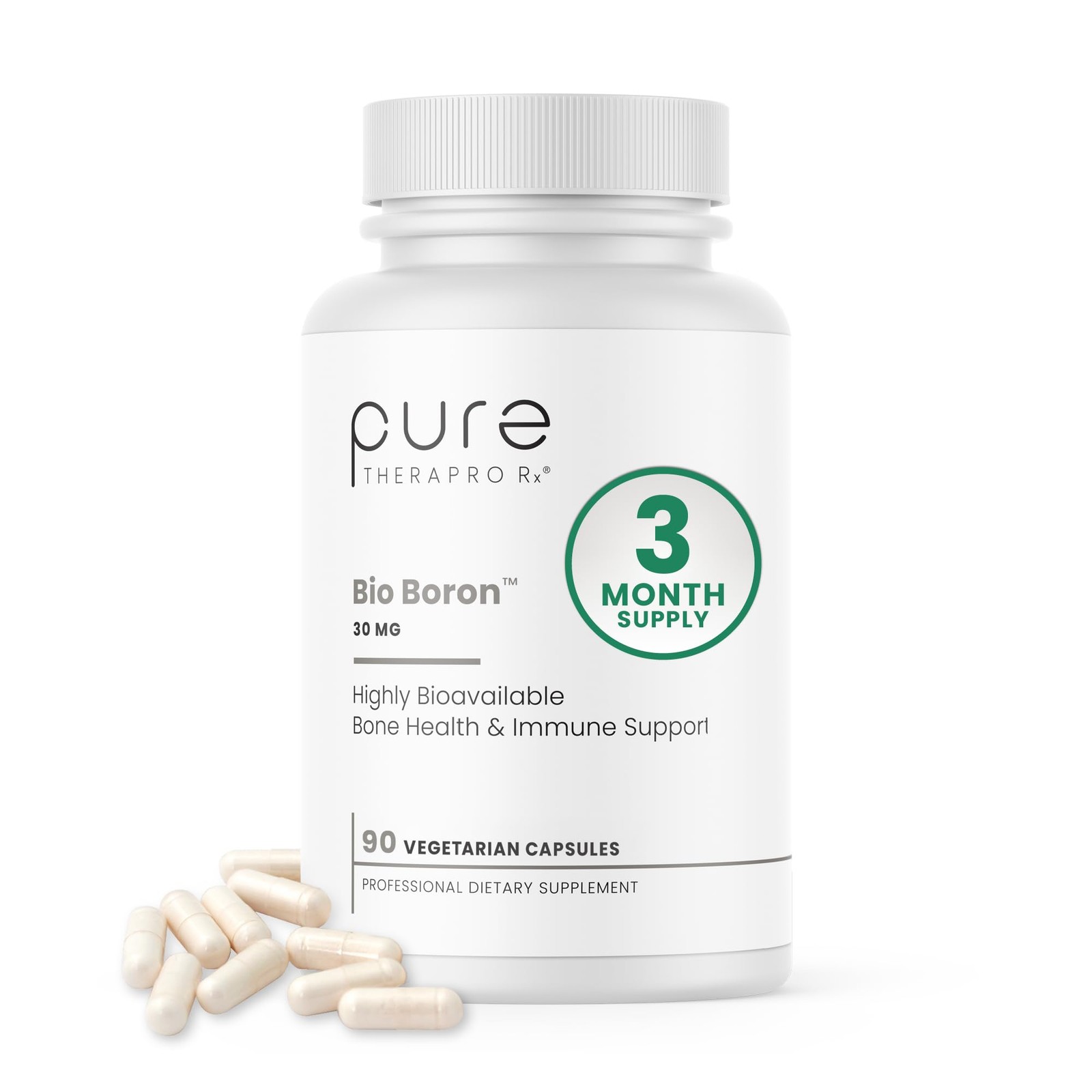 Pure TheraPro Rx Bio Boron 30mg 90 Capsules – Bororganic Glycine Mineral Supp