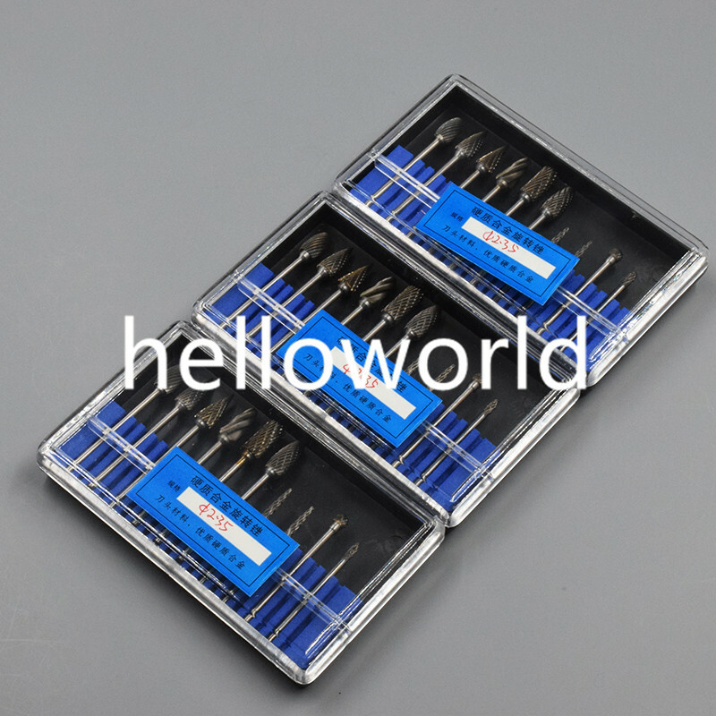 Dental Lab Alloy Carbide Cutter Kit HP Tungsten Steel Tooth Polisher Burs 2.35