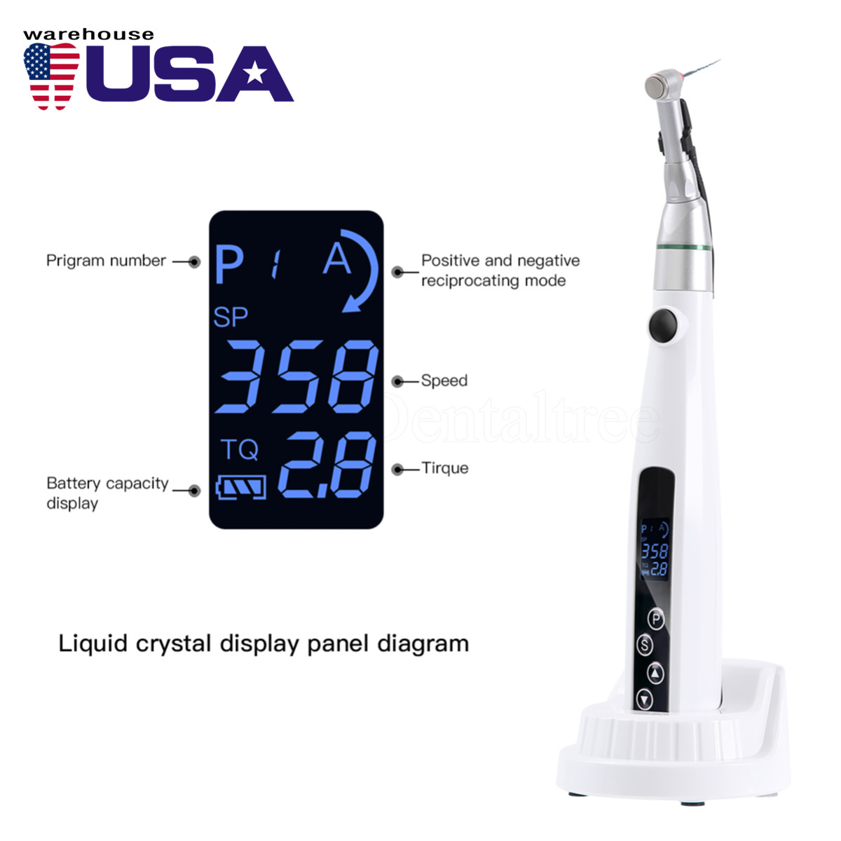 Dental Wireless LED Endo Motor 16:1 Contra Angle Root Canal Treatment Y-smart