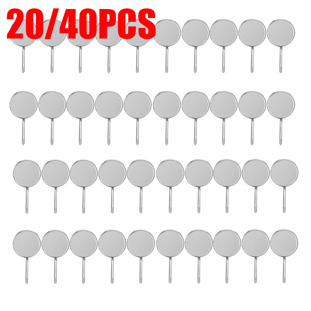 20/40PC Dental Orthodontic Stainless Steel Mouth Mirrors 5# Plain Size Mirror-