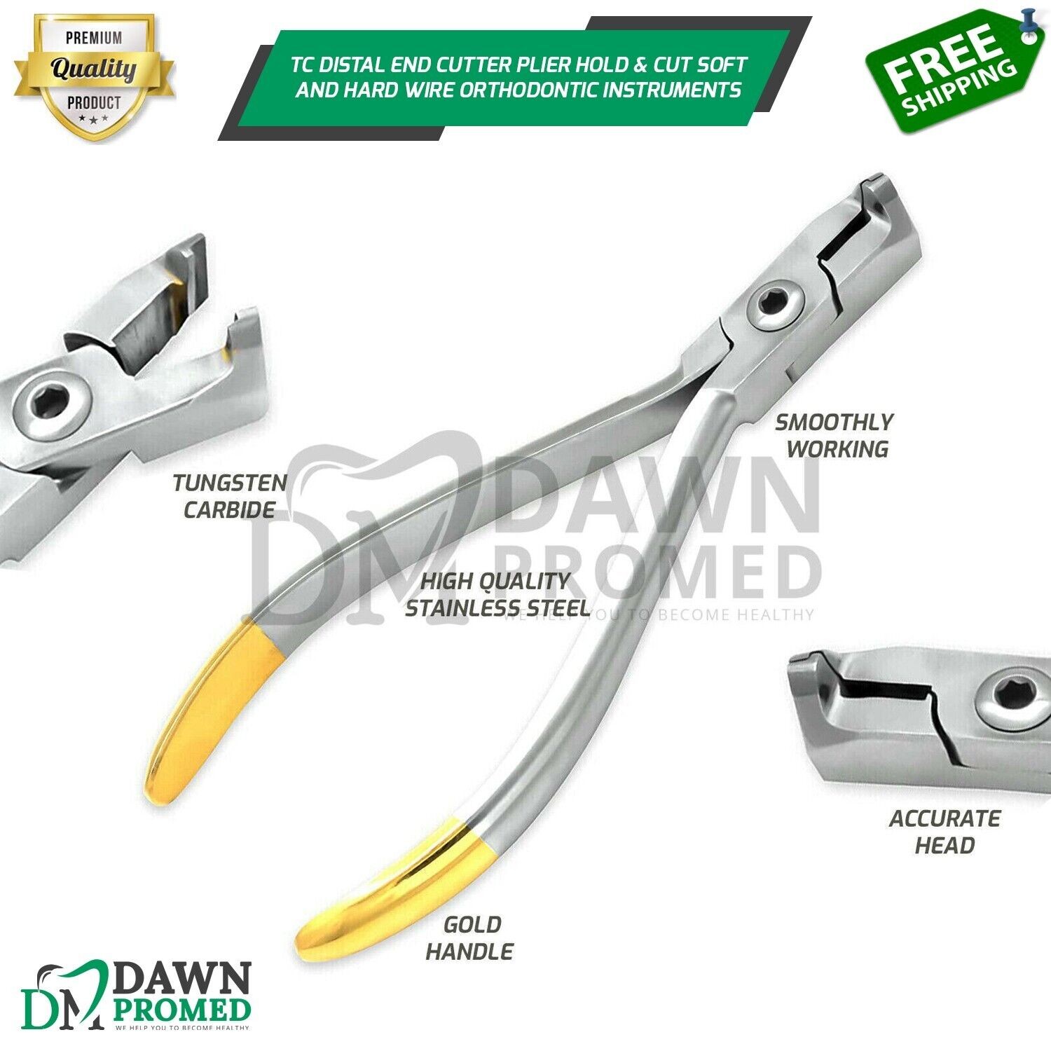 TC Distal End Cutter Plier Hold & Cut Soft & Hard Wire Orthodontic Instruments