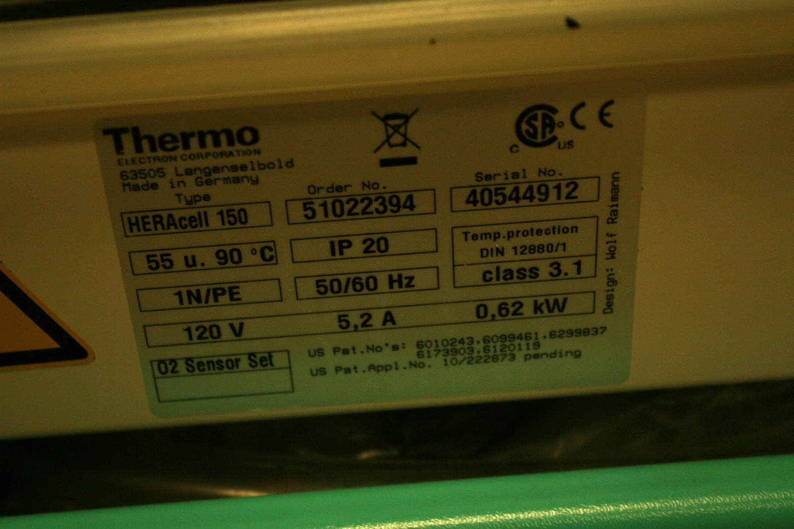 Double Stack – Thermo Heraeus HERA-cell 150 CO2 Incubator – Tested, Working