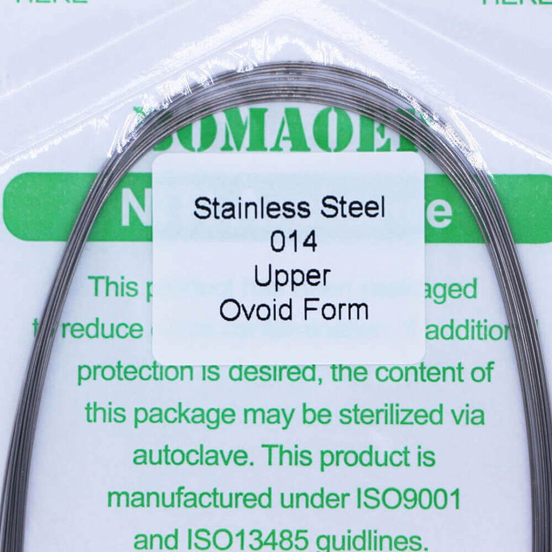 20×Dental Orthodontic Stainless Steel Round Arch Wires Ovoid Form 014 Upper