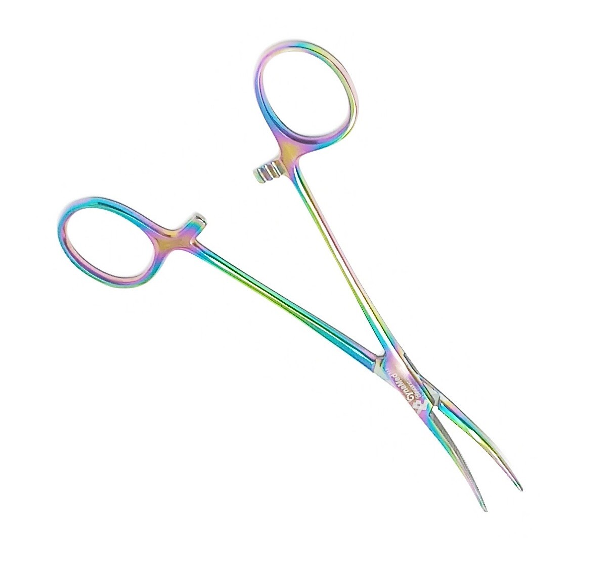 2 Assorted Mosquito Hemostat Forceps 5″ Locking with Handle Rainbow Surgical