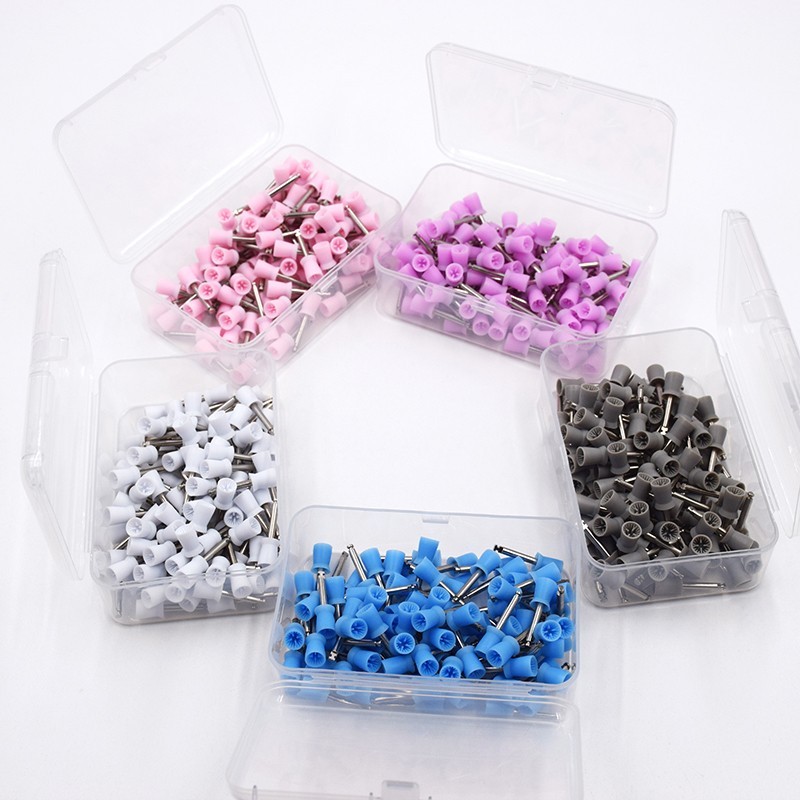 1-10Box Dental Rubber Latch Tooth Prophy Polisher Polishing Cup Brush 4/6 Webbed