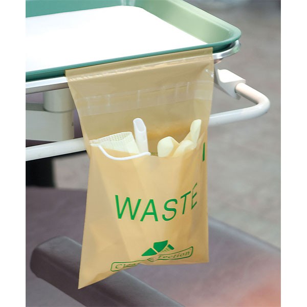 Plasdent PS880 Stick-On Utility Waste Bags 9″ X 10″ Beige 200/Pk