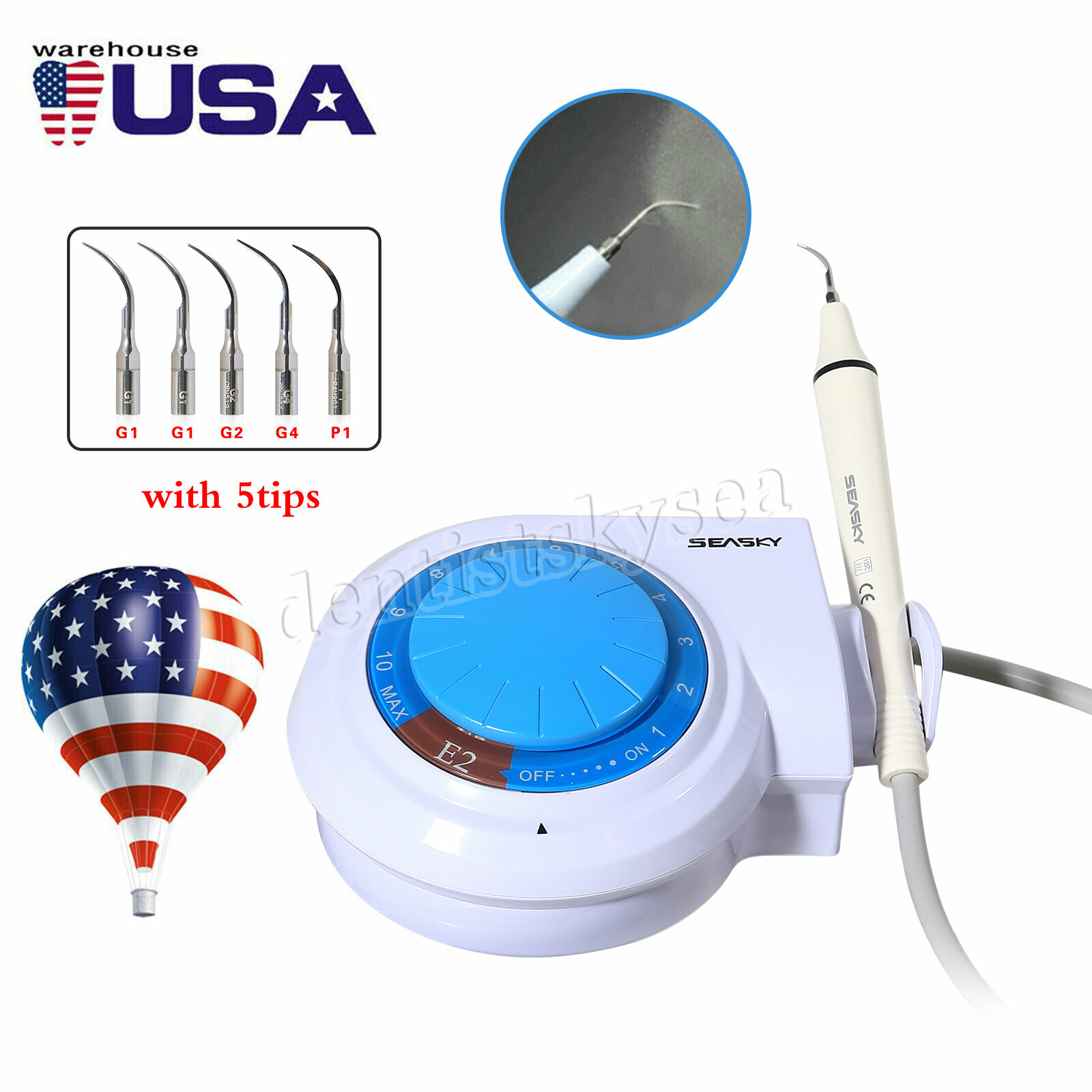 Dental Ultrasonic Endo Piezo Scaler W/ Handpiece 5*Tips NEW fit Cavitron EMS HOT